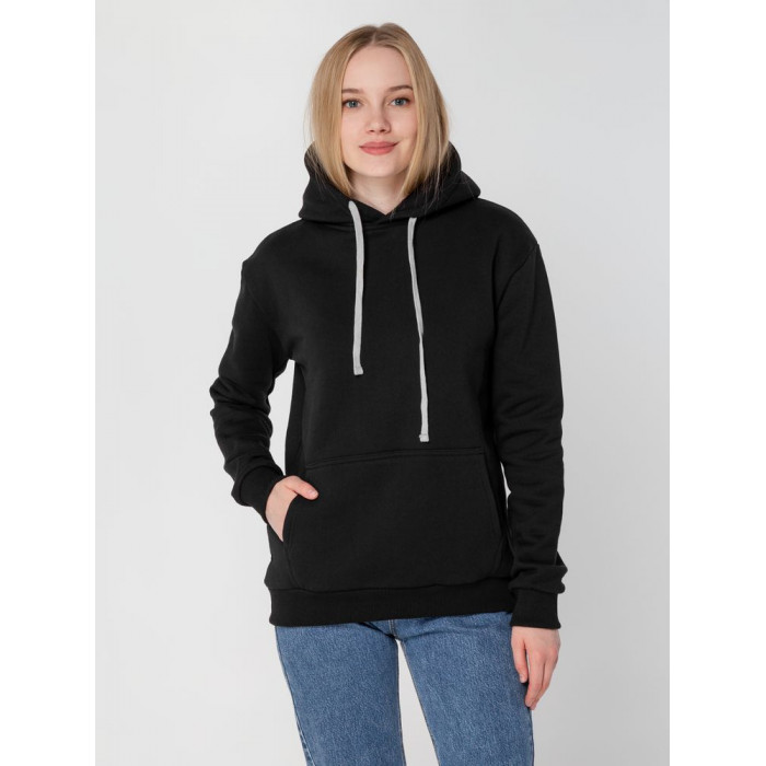 Толстовка с капюшоном Unit Kirenga Heavy черная, размер 4XL