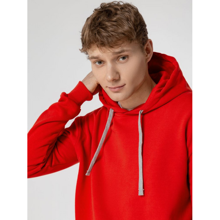 Толстовка с капюшоном Unit Kirenga Heavy красная, размер 3XL