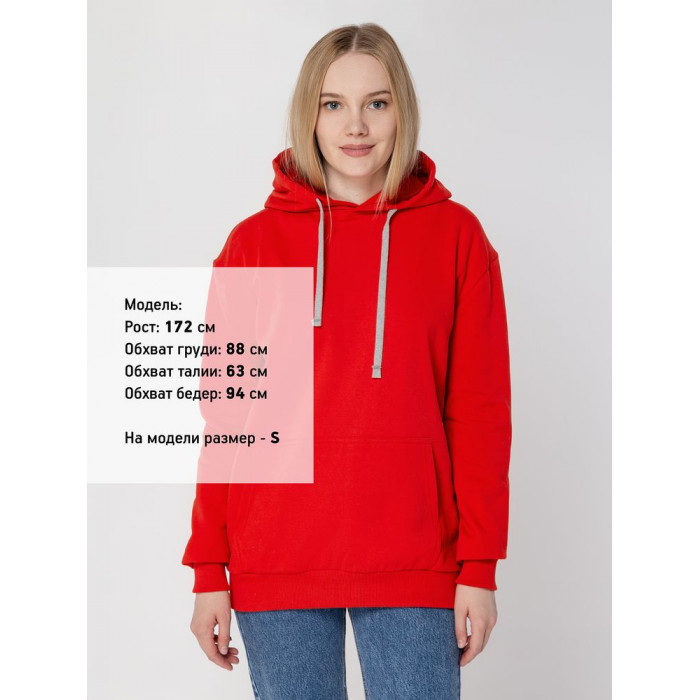 Толстовка с капюшоном Unit Kirenga Heavy красная, размер 3XL