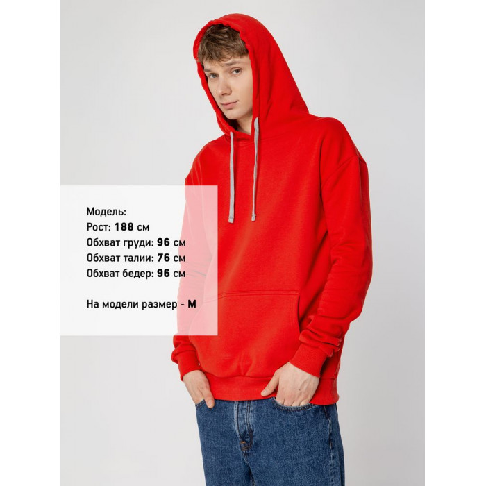 Толстовка с капюшоном Unit Kirenga Heavy красная, размер 3XL
