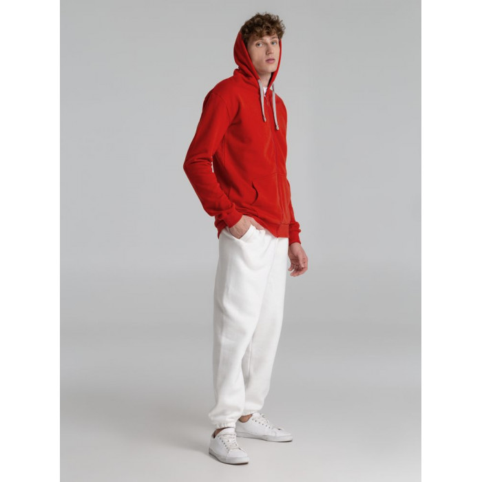 Толстовка на молнии с капюшоном Unit Siverga Heavy красная, размер XS