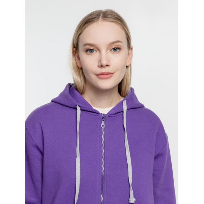 Толстовка на молнии с капюшоном Siverga Heavy, фиолетовая, размер 3XL