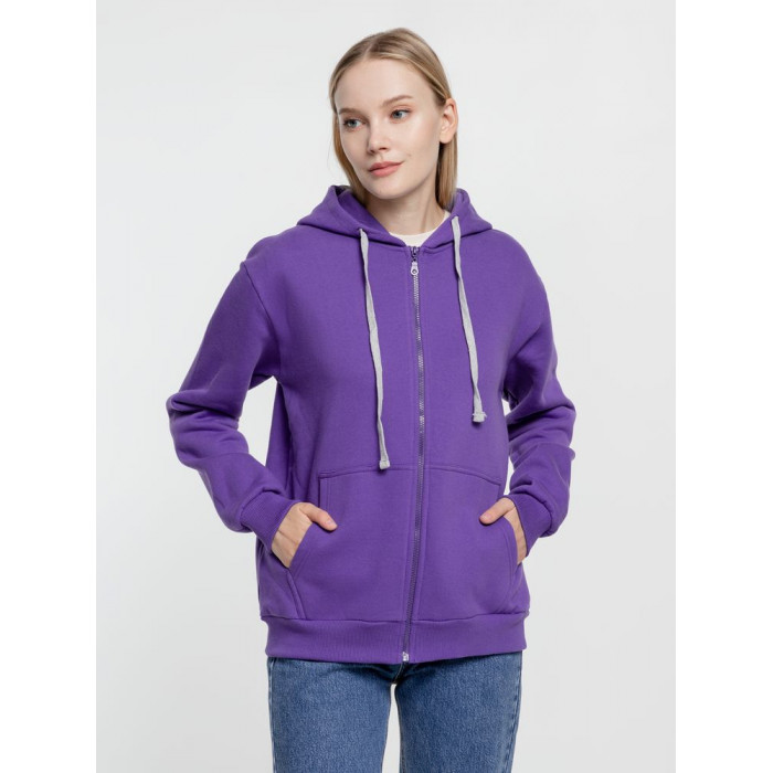 Толстовка на молнии с капюшоном Siverga Heavy, фиолетовая, размер 3XL