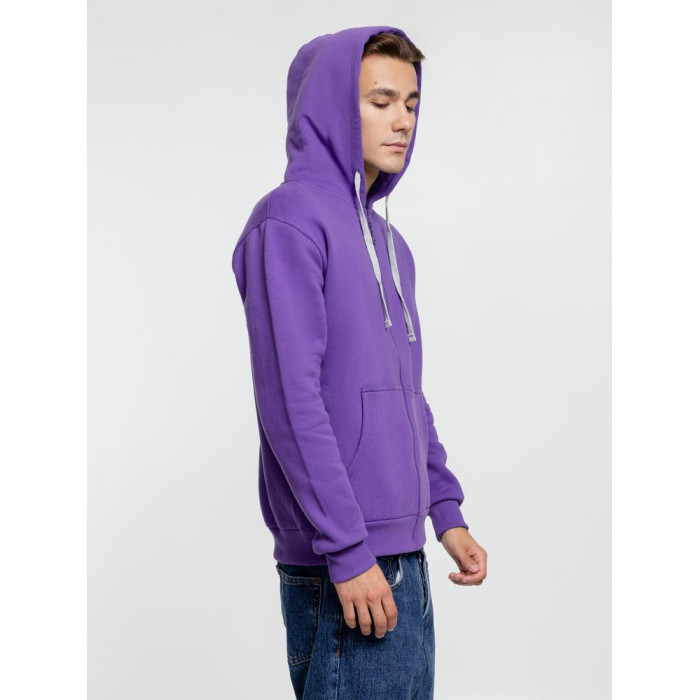 Толстовка на молнии с капюшоном Siverga Heavy, фиолетовая, размер 3XL