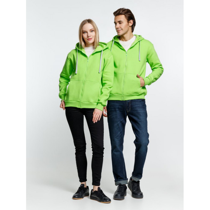 Толстовка на молнии с капюшоном Siverga Heavy, зеленое яблоко, размер XXL