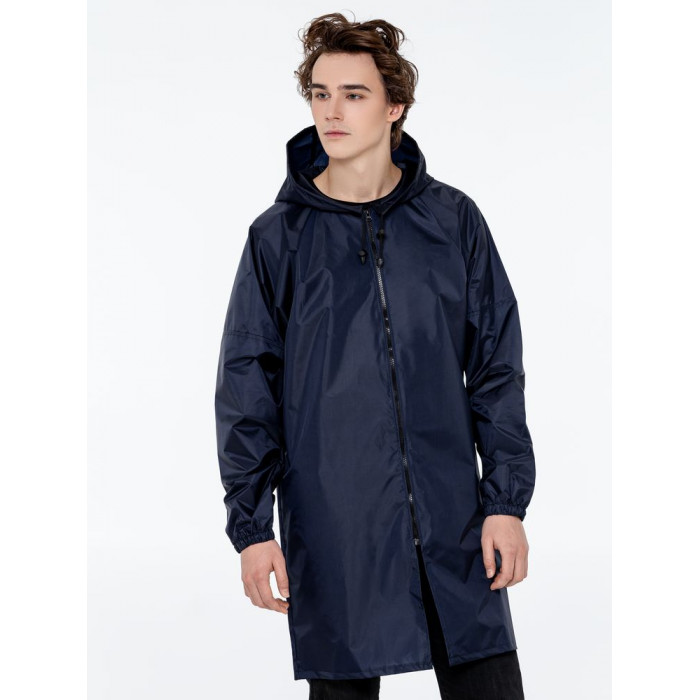 Дождевик «ХЗ», темно-синий с серебристым, размер XXL