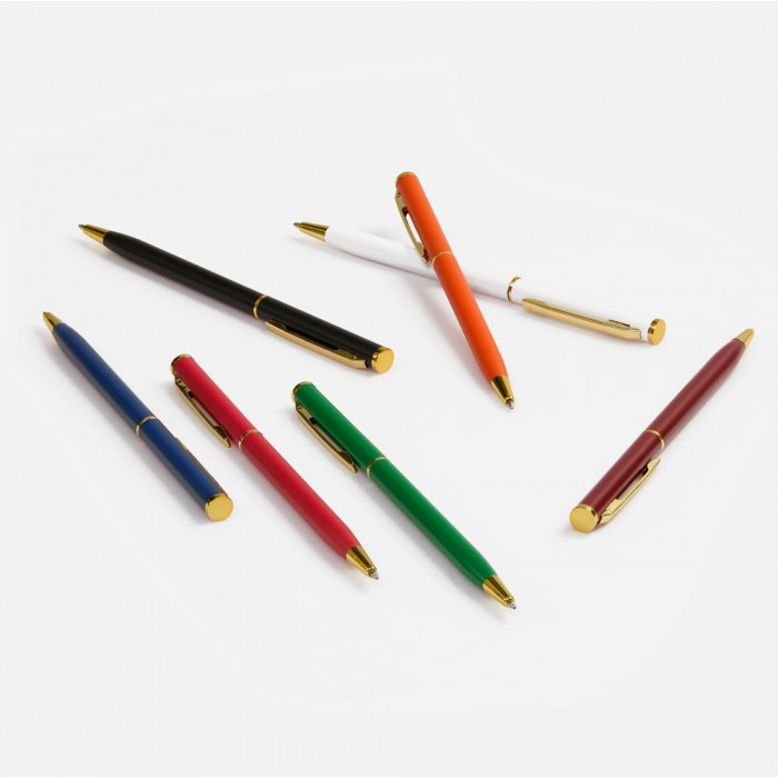 Ручка шариковая Hotel Gold, ver.2, глянцевая белая