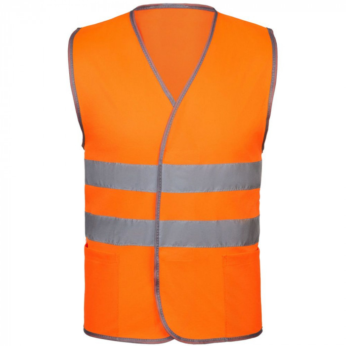 Сигнальный жилет СО-1 ТР, оранжевый флуоресцентный (170;176)-(120;124)