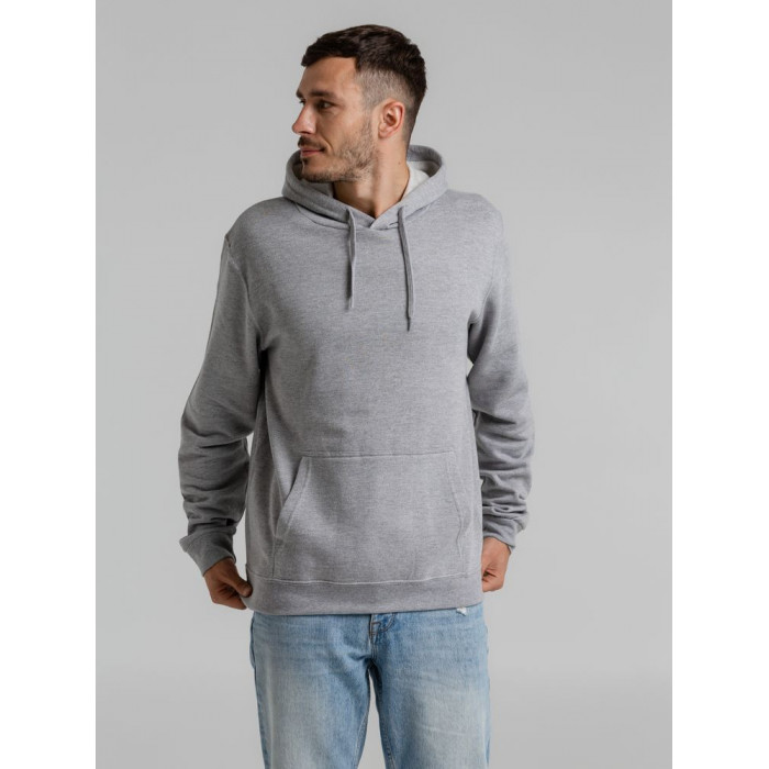 Толстовка с капюшоном Snake II серый меланж, размер 4XL