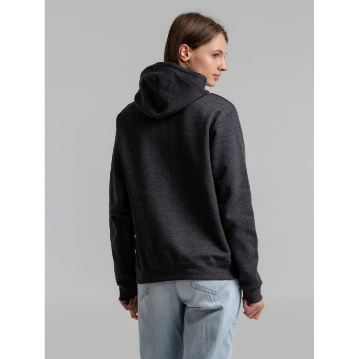 Толстовка с капюшоном Snake II черный меланж, размер 3XL