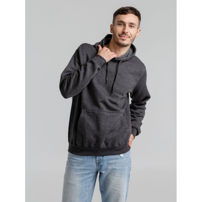 Толстовка с капюшоном Snake II черный меланж, размер 3XL