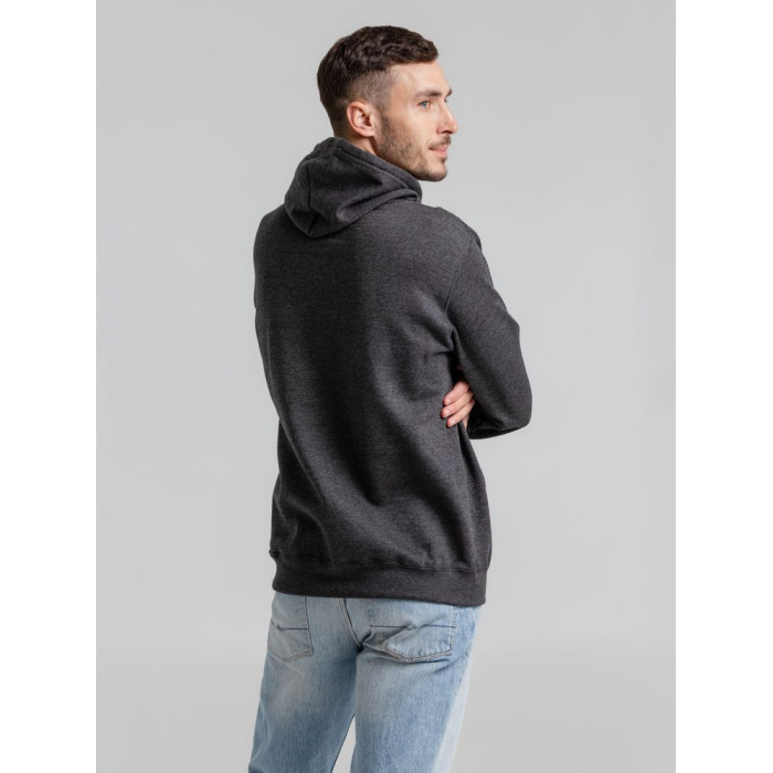 Толстовка с капюшоном Snake II черный меланж, размер 3XL