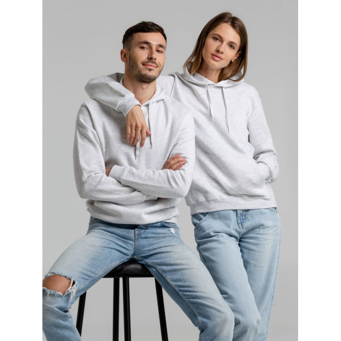 Толстовка с капюшоном Snake II светло-серый меланж, размер 3XL