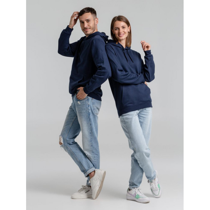 Толстовка с капюшоном Snake II темно-синяя, размер 4XL