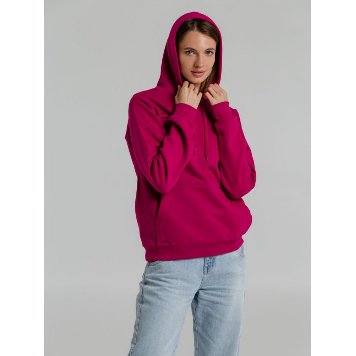 Толстовка с капюшоном Snake II ярко-розовая (фуксия), размер 3XL