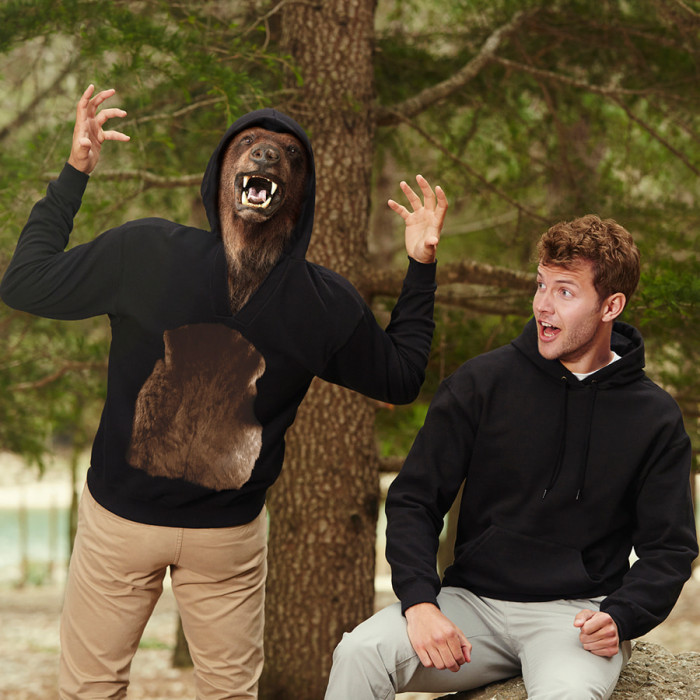 Толстовка Unique Hoodie,  черный_XL, 80% хлопок, 20% полиэстер, 280 г/м2