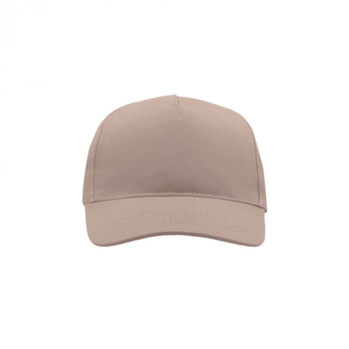 Бейсболка "START FIVE", 5 клиньев,застежка на липучке, светло-серый, 100% хлопок, плотность 160 г/м2
