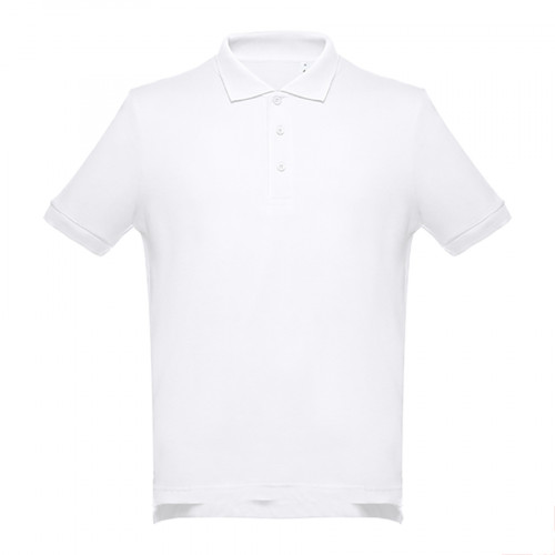 Рубашка-поло мужская ADAM, белый, 5XL, 100% хлопок, плотность 195 г/м2