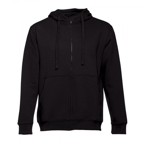 Толстовка мужская с капюшоном на молнии AMSTERDAM, черный, 4XL, 50% хлопок, 50% полиэстер, 320 г/м2