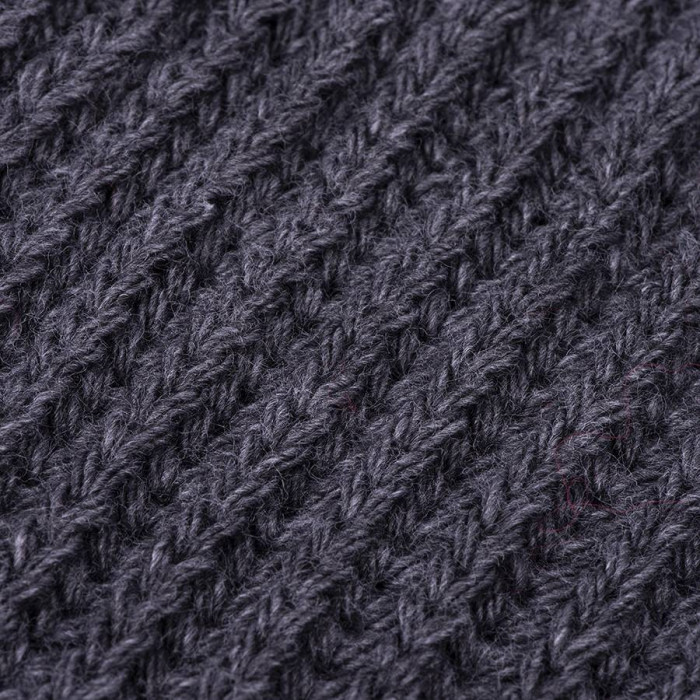 Вязаный комплект шарф и шапка GoSnow, антрацит c фурнитурой, оранжевый, 70% акрил,30% шерсть