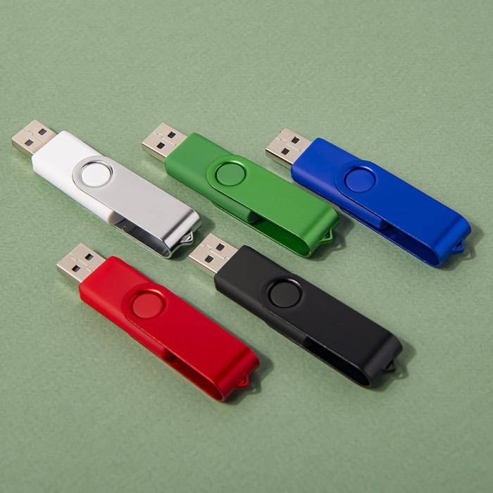 USB flash-карта DOT (8Гб), белый, 5,8х2х1,1см,пластик металл