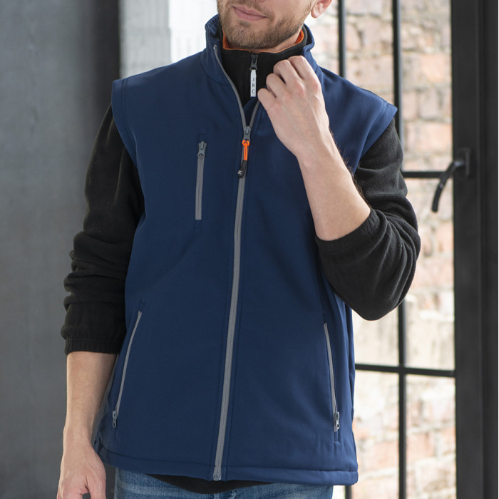 Жилет мужской "TARVISIO MAN", чёрный, 2XL, 95% полиэстер, 5% эластан, 320 г/м2