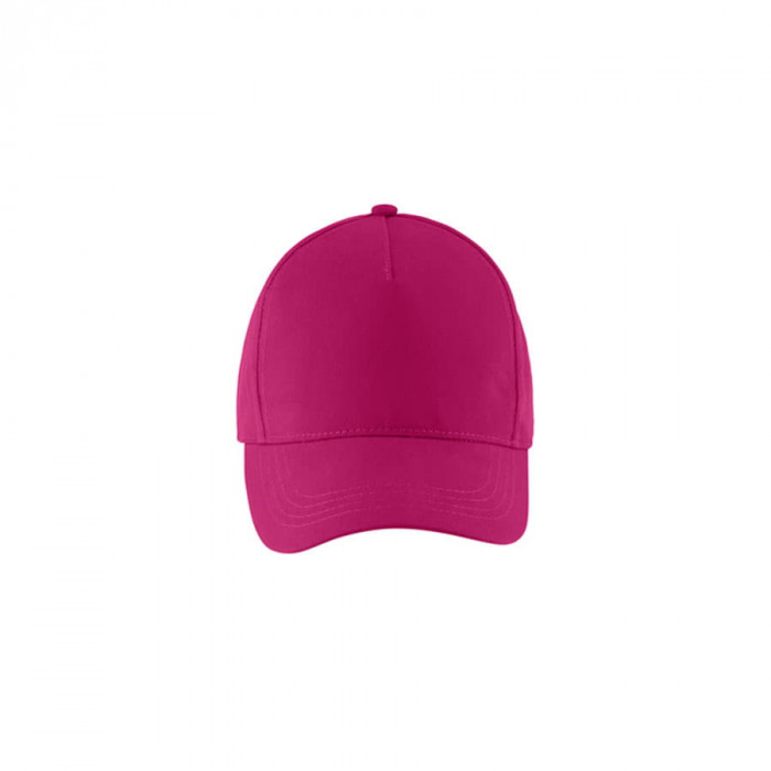 Бейсболка "BUZZ", 5 клиньев, застежка на липучке, фуксия, 100% хлопок, плотность 150 г/м2