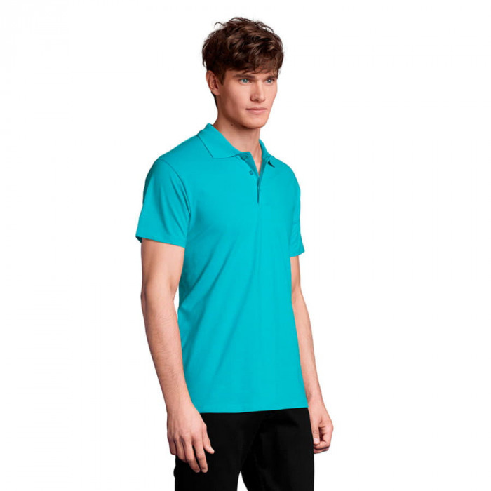 Рубашка поло мужская SPRING II,бирюзовый,2XL,100% хлопок, 210/м2