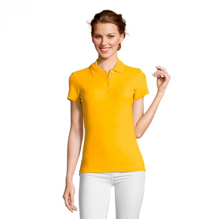 Поло "People" солнечно-желтый_S, 100% х/б, 210г/м2