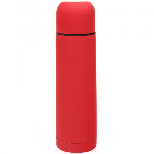 Термос вакуумный "Flask",сталь с покрытием софт тач, красный, 500 мл.