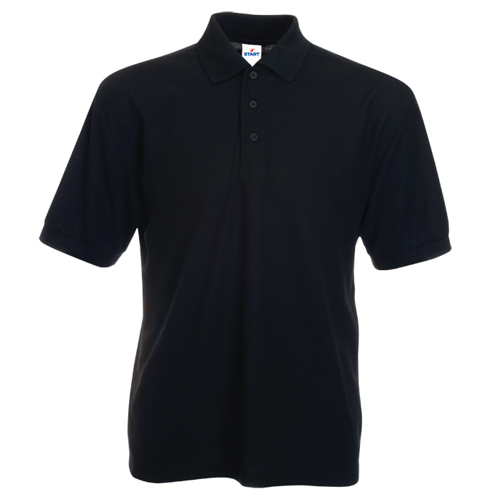 Поло "Mister Style" -170 г/м2, 100% хлопок, чёрный_XXL