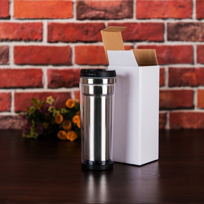 Термокружка  "IDEA",  420 мл,  нержавеющая сталь/пластик