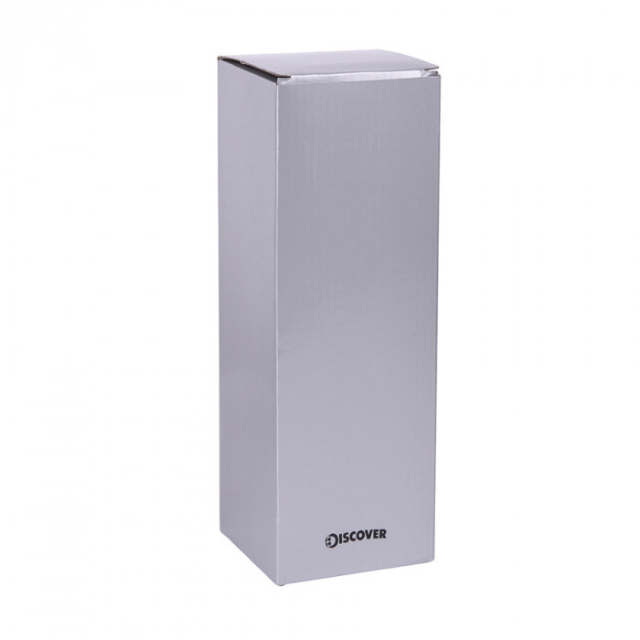 Термокружка дорожная  вакуумная DISCOVER, 450 мл, серый,  пластик, металл