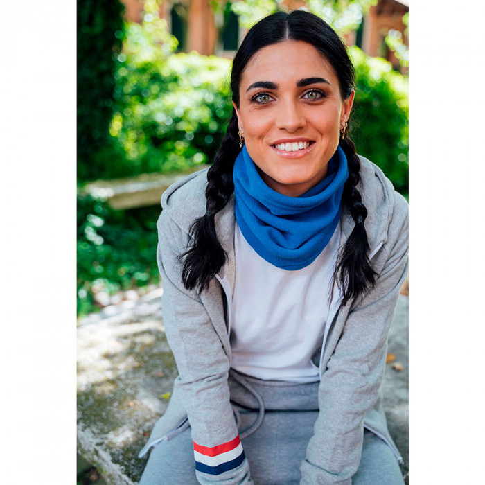 Шарф-бафф HOTTY-S с регулятором шнура, синий, флис, 100%  полиэстер, 230 г/м2