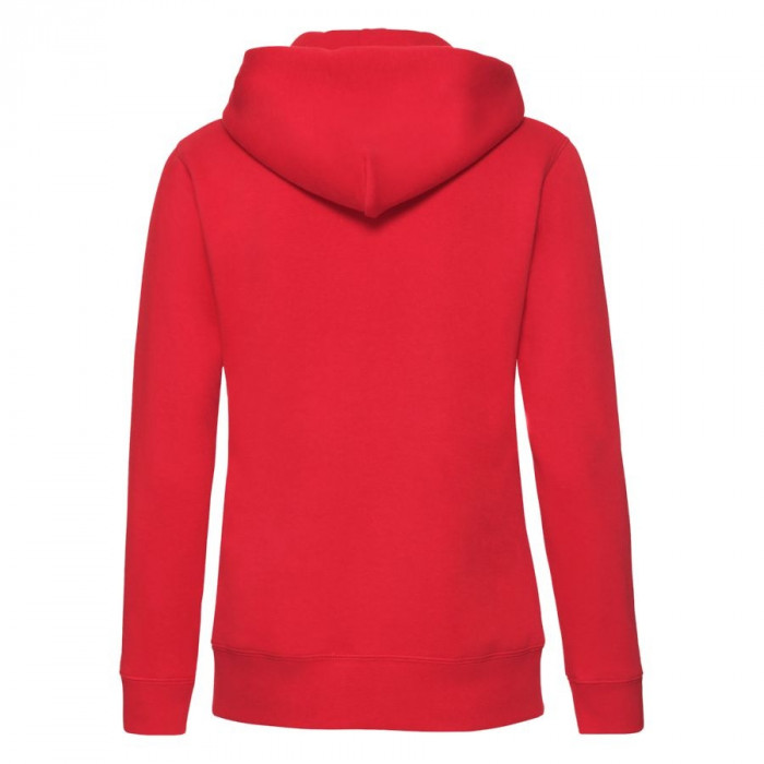 Толстовка "Lady-Fit Hooded Sweat Jacket", красный_XS, 75% х/б, 25% п/э, 280 г/м2