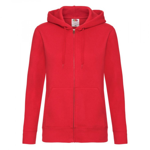 Толстовка "Lady-Fit Hooded Sweat Jacket", красный_XS, 75% х/б, 25% п/э, 280 г/м2
