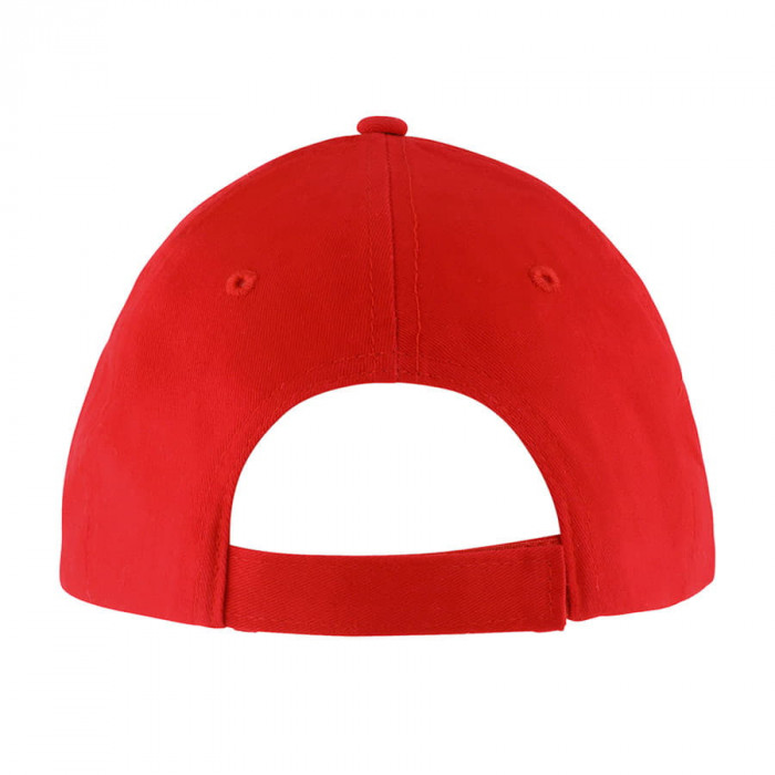 Бейсболка мужская "SOLAR", 6 клиньев, застежка на липучке, красный/белый, 100% хлопок, 180 г/м2