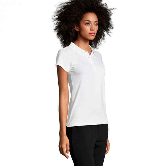 Поло "Prescott Women", белый_L, 100% х/б, 170г/м2