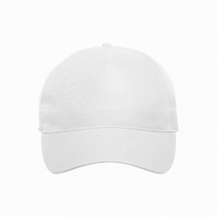 Бейсболка RECY FIVE, 5 клиньев, застежка-липучка, белый, 100 % переработанный полиэстер, 220 г/м2