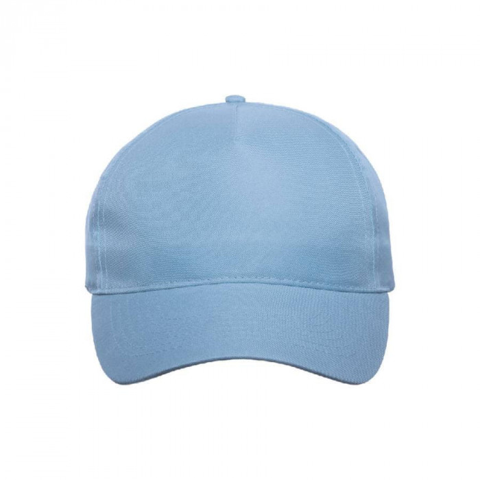 Бейсболка RECY FIVE, 5 клиньев, застежка-липучка, голубой, 100 % переработанный полиэстер, 220 г/м2