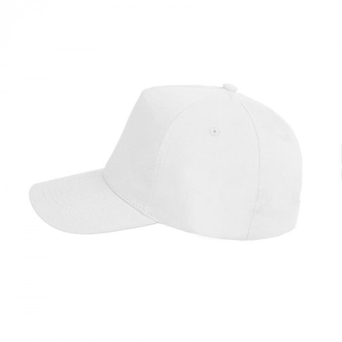 Бейсболка "Light", 5 клиньев,  застежка на липучке, белый, 100% хлопок, плотность 150 г/м2