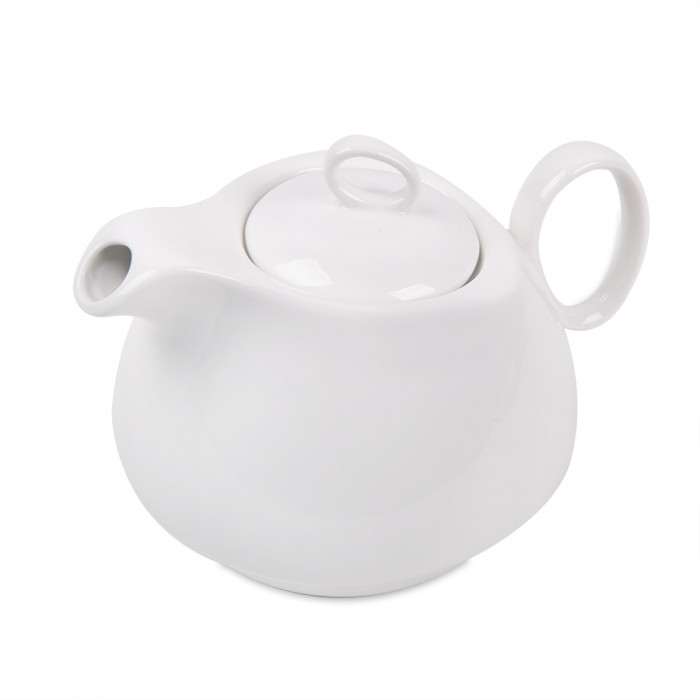 Чайник с кружкой на подставке  "Мила" в упаковке, 22х22х12см,500мл и 300мл, фарфор, бамбук