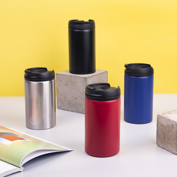 Термокружка CAN, 300мл. синий, нержавеющая сталь, пластик