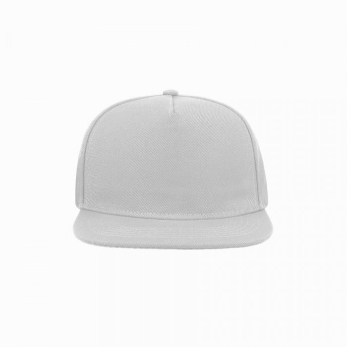 Бейсболка SNAP FIVE, 5 клиньев, пластиковая застежка, белый, 100% полиэстер, 300 г/м2