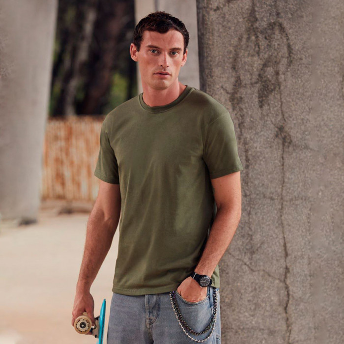 Футболка мужская "Super Premium T", красный_2XL, 100% х/б, 205 г/м2