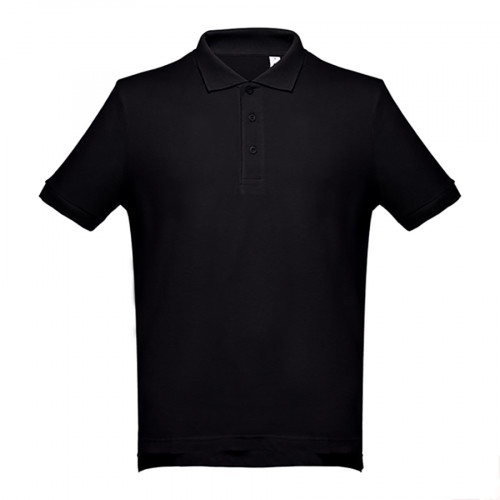 Рубашка-поло мужская ADAM, черный, 5XL, 100% хлопок, плотность 195 г/м2