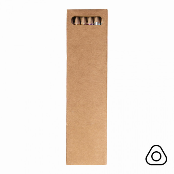 Цветные карандаши METALLIC, 6 цветов, дерево, картон