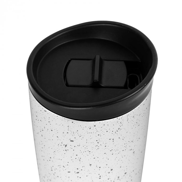 Термокружка вакуумная SPACE,  450 мл, белый, металл/пластик