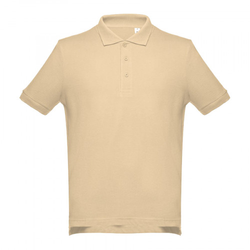 Рубашка-поло мужская ADAM, кремовый, 3XL, 100% хлопок, плотность 195 г/м2