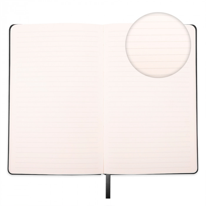 Бизнес-блокнот FUNKY, 130*210 мм, синий, серый форзац, мягкая обложка, блок-линейка